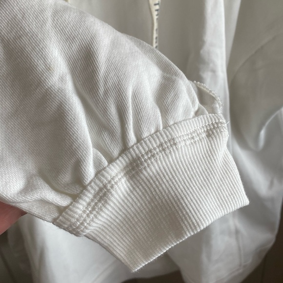 Free People NWT We The Free OVERSIZED WHITE HOODED 100%Cotton SWEATSHIRT - Picture 12 of 17